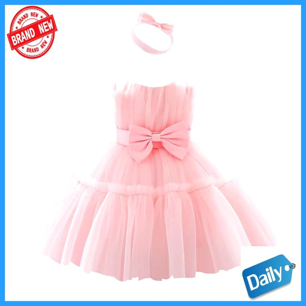 Girls Flower Lace Dress for Special Occasions, 3M-9T